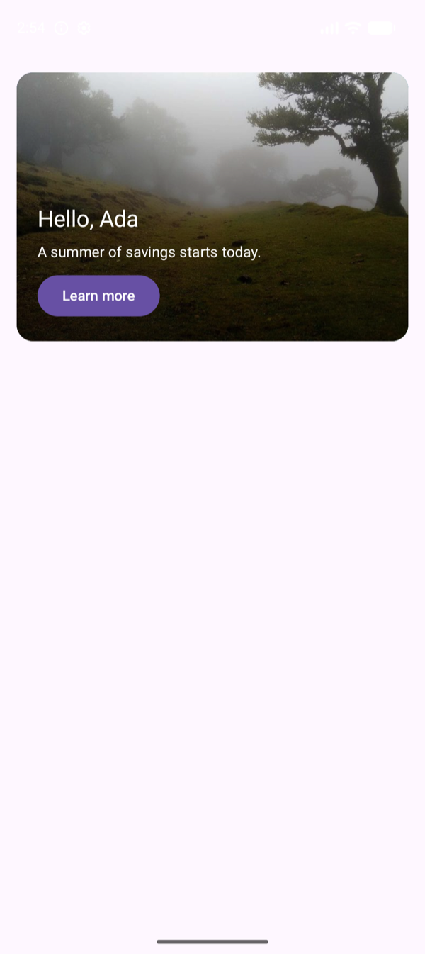 Overlay banner on Android